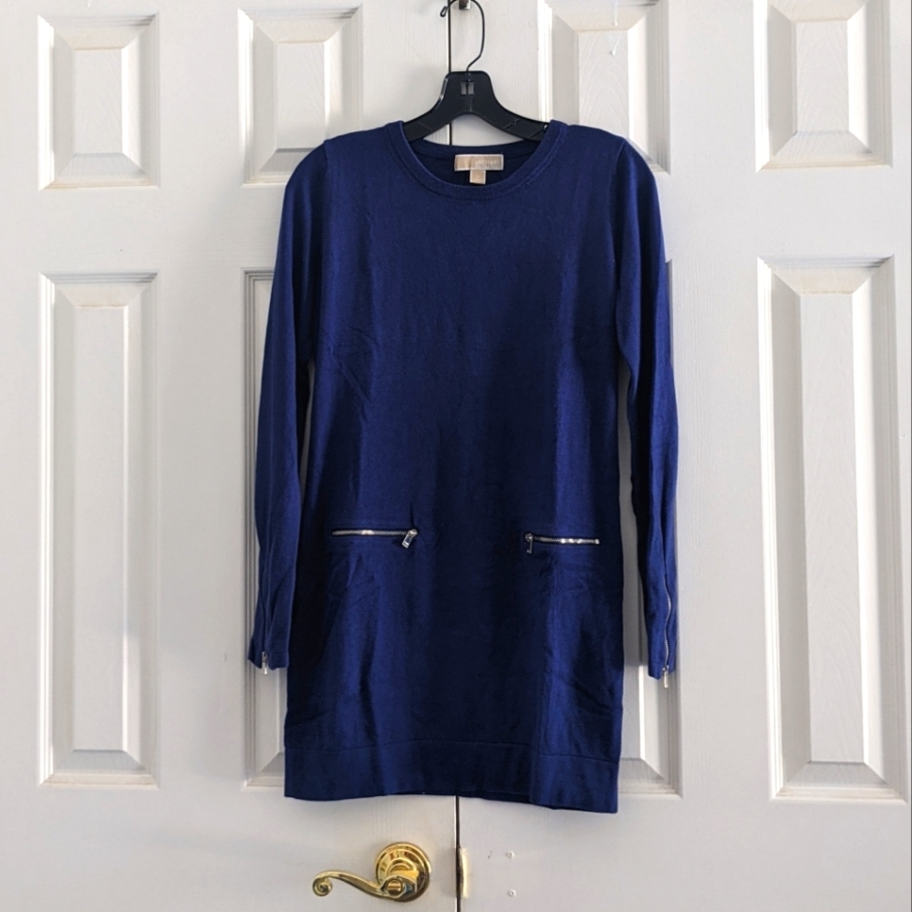 MMK MICHAEL KORS Rabbit Hair Blend Long Sleeves Sweater Dress